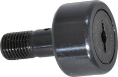Accurate Bushing - 1-1/8" Roller Diam x 5/8" Width, 7/16" Stud Diam x 1" Length, Stud Cam Follower - Steel, 1/2" Thread Length, 7/16-20 Thread, 1-5/8" OAL, 3,030 Lb Dynamic Cap, 3,100 Lb Static Cap - Exact Tooling
