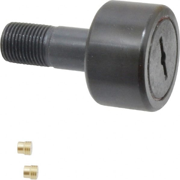 Accurate Bushing - 1-1/2" Roller Diam x 7/8" Width, 5/8" Stud Diam x 1-1/2" Length, Stud Cam Follower - Steel, 3/4" Thread Length, 5/8-18 Thread, 2-3/8" OAL, 5,560 Lb Dynamic Cap, 5,730 Lb Static Cap - Exact Tooling