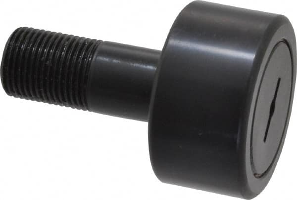 Accurate Bushing - 1-7/8" Roller Diam x 1" Width, 3/4" Stud Diam x 1-3/4" Length, Stud Cam Follower - Steel, 7/8" Thread Length, 3/4-16 Thread, 2-3/4" OAL, 7,870 Lb Dynamic Cap, 7,950 Lb Static Cap - Exact Tooling