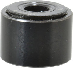 Accurate Bushing - 1/4" Bore, 3/4" Roller Diam x 1/2" Roller Width, Steel Yoke Cam Follower - 2,140 Lb Dynamic Load Capacity, 9/16" Overall Width - Exact Tooling