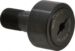 Accurate Bushing - 35mm Roller Diam x 18mm Width, 16mm Stud Diam x 32.5mm Length, Sealed Stud Cam Follower - Steel, 17mm Thread Length, M16x1.5 Thread, 52mm OAL, 12,900 N Dynamic Cap, 19,000 N Static Cap - Exact Tooling