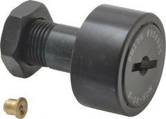 Accurate Bushing - 40mm Roller Diam x 20mm Width, 18mm Stud Diam x 36.5mm Length, Sealed Stud Cam Follower - Steel, 19mm Thread Length, M18x1.5 Thread, 58mm OAL, 14,200 N Dynamic Cap, 20,400 N Static Cap - Exact Tooling