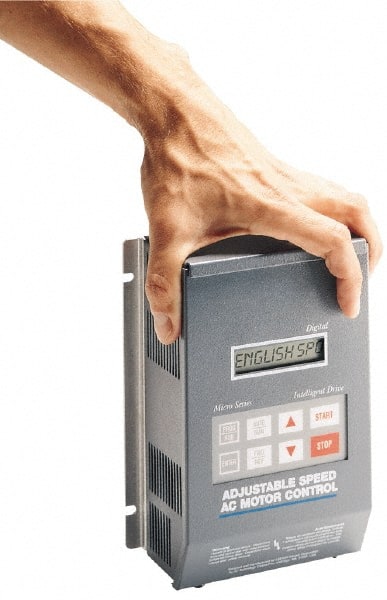 Leeson - 230 Volt, 3 hp, Frequency Drive, Inverter & Speed Control - 6.12" Wide x 5.12" Deep x 7-1/2" High - Exact Tooling
