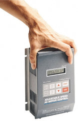 Leeson - 208/230 Volt, 3 hp, Frequency Drive, Inverter & Speed Control - 6.12" Wide x 5.12" Deep x 7-1/2" High - Exact Tooling