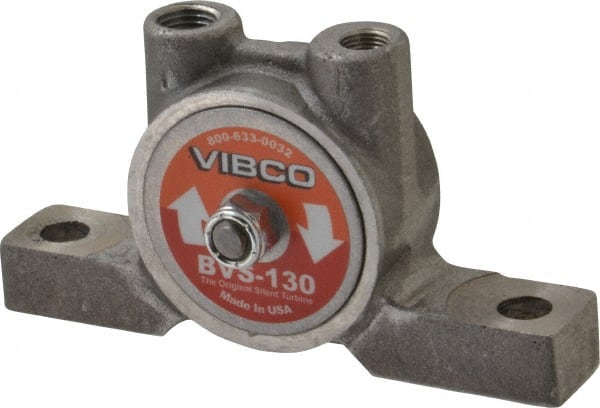 Vibco - 75 Lb. Force, 5-1/2 Cubic Feet per Minute, 10,500 RPM, 67 Decibel, Pneumatic Vibrator - 4-7/8" Long x 1-7/8" Wide x 2-3/4" High, 1/8 Port Inlet, 1/4 Port Outlet - Exact Tooling