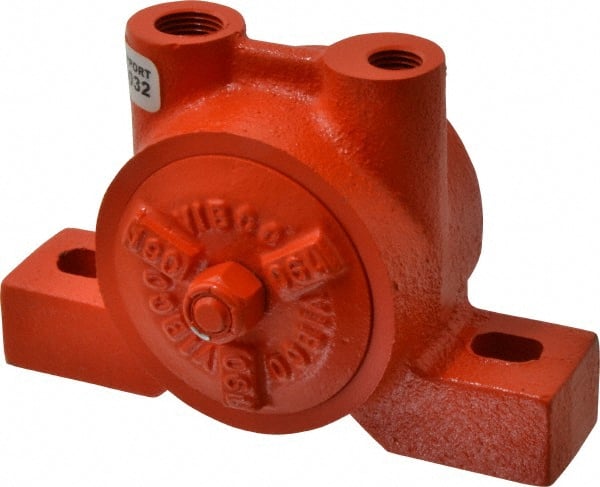 Vibco - 270 Lb. Force, 8-1/2 Cubic Feet per Minute, 7,200 RPM, 71 Decibel, Pneumatic Vibrator - 5-3/16" Long x 3-1/16" Wide x 3-7/16" High, 1/4 Port Inlet, 3/8 Port Outlet - Exact Tooling