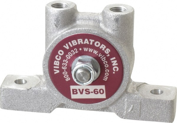 Vibco - 20 Lb. Force, 4 Cubic Feet per Minute, 12,000 RPM, 66 Decibel, Pneumatic Vibrator - 3-7/8" Long x 1-3/16" Wide x 2-3/8" High, 1/8 Port Inlet, 1/8 Port Outlet - Exact Tooling