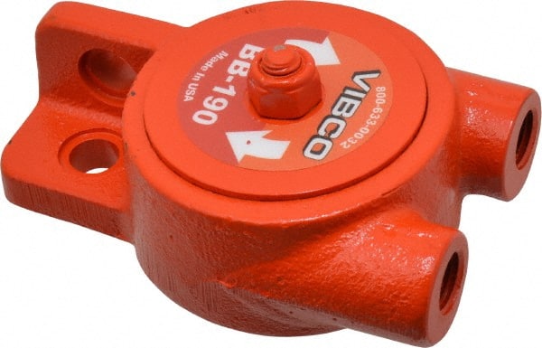 Vibco - ,250 Lb. Force, 11 Cubic Feet per Minute, 15,500 RPM, 77 Decibel, Pneumatic Vibrator - 4-1/8" Long x 2" Wide x 2-9/16" High, 1/4 Port Inlet, 1/4 Port Outlet - Exact Tooling