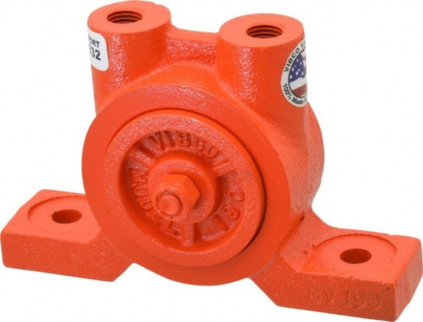 Vibco - 260 Lb. Force, 11 Cubic Feet per Minute, 16,000 RPM, 77 Decibel, Pneumatic Vibrator - 5-3/8" Long x 2-1/4" Wide x 3-9/16" High, 1/4 Port Inlet, 1/4 Port Outlet - Exact Tooling