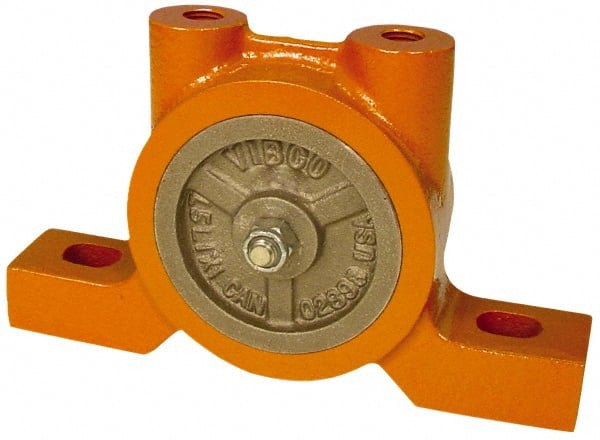 Vibco - 480 Lb. Force, 17 Cubic Feet per Minute, 8,400 RPM, 80 Decibel, Pneumatic Vibrator - 6-11/16" Long x 2-1/2" Wide x 4-7/8" High, 3/8 Port Inlet, 1/2 Port Outlet - Exact Tooling