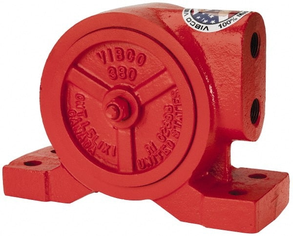 Vibco - 600 Lb. Force, 20 Cubic Feet per Minute, 6,500 RPM, 78 Decibel, Pneumatic Vibrator - 6-5/8" Long x 2-1/8" Wide x 4-7/8" High, 3/8 Port Inlet, 3/8 Port Outlet - Exact Tooling