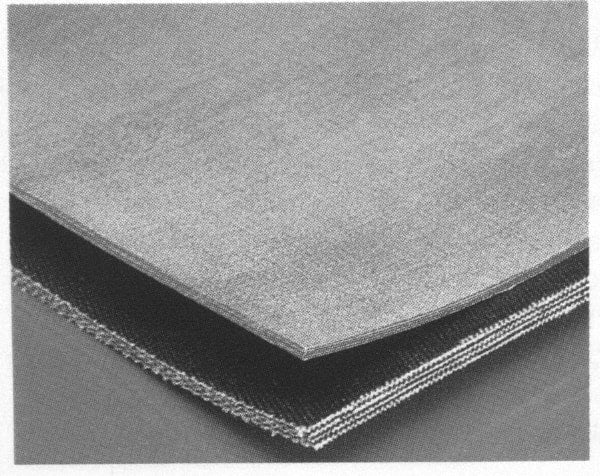 Made in USA - 24" Wide, Friction Surface Conveyor Belt - Nitrile, Brown, 3-Ply, No. 20032700-24 - Exact Tooling