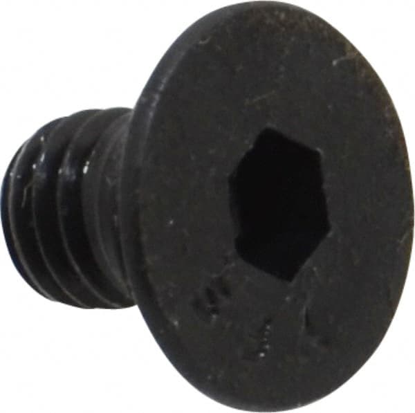 Value Collection - #10-32 UNF Hex Socket Drive, 82° Flat Screw - Alloy Steel, Black Oxide Finish, Fully Threaded, 5/16" OAL - Exact Tooling