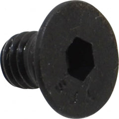 Value Collection - #10-32 UNF Hex Socket Drive, 82° Flat Screw - Alloy Steel, Black Oxide Finish, Fully Threaded, 5/16" OAL - Exact Tooling
