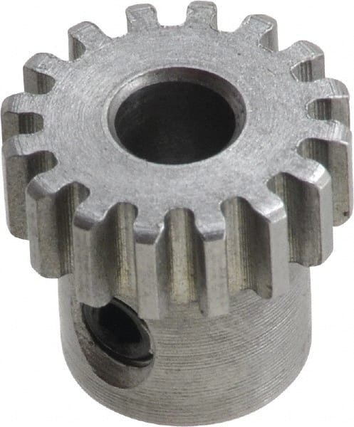 Boston Gear - 6 Pitch, 2.333" Pitch Diam, 14 Tooth Spur Gear - 1-1/2" Face Width, 1" Bore Diam, 1.79" Hub Diam, 14.5° Pressure Angle, Steel - Exact Tooling