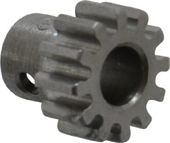 Boston Gear - 24 Pitch, 1/2" Pitch Diam, 12 Tooth Spur Gear - 1/4" Face Width, 1/4" Bore Diam, 0.36" Hub Diam, 14.5° Pressure Angle, Steel - Exact Tooling
