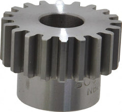 Boston Gear - 16 Pitch, 1-1/4" Pitch Diam, 20 Tooth Spur Gear - 1/2" Face Width, 1/2" Bore Diam, 0.96" Hub Diam, 14.5° Pressure Angle, Steel - Exact Tooling