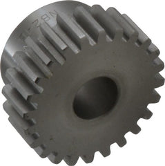 Boston Gear - 16 Pitch, 1-1/2" Pitch Diam, 24 Tooth Spur Gear - 1/2" Face Width, 1/2" Bore Diam, 1.2" Hub Diam, 14.5° Pressure Angle, Steel - Exact Tooling