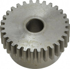 Boston Gear - 16 Pitch, 1-7/8" Pitch Diam, 30 Tooth Spur Gear - 1/2" Face Width, 1/2" Bore Diam, 1.58" Hub Diam, 14.5° Pressure Angle, Steel - Exact Tooling