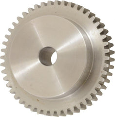 Boston Gear - 16 Pitch, 3" Pitch Diam, 48 Tooth Spur Gear - 1/2" Face Width, 1/2" Bore Diam, 2.19" Hub Diam, 14.5° Pressure Angle, Steel - Exact Tooling