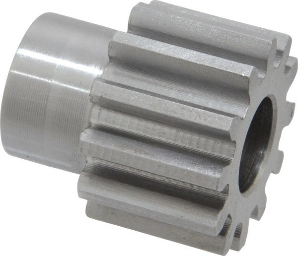 Boston Gear - 12 Pitch, 1" Pitch Diam, 12 Tooth Spur Gear - 3/4" Face Width, 1/2" Bore Diam, 3/4" Hub Diam, 14.5° Pressure Angle, Steel - Exact Tooling