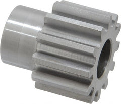 Boston Gear - 12 Pitch, 1" Pitch Diam, 12 Tooth Spur Gear - 3/4" Face Width, 1/2" Bore Diam, 3/4" Hub Diam, 14.5° Pressure Angle, Steel - Exact Tooling