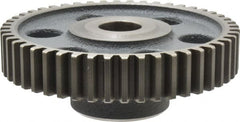 Boston Gear - 12 Pitch, 4" Pitch Diam, 48 Tooth Spur Gear - 3/4" Face Width, 3/4" Bore Diam, 1-3/4" Hub Diam, 14.5° Pressure Angle, Steel - Exact Tooling