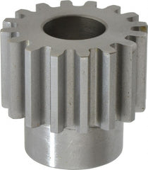 Boston Gear - 10 Pitch, 1.6" Pitch Diam, 16 Tooth Spur Gear - 1" Face Width, 3/4" Bore Diam, 1.22" Hub Diam, 14.5° Pressure Angle, Steel - Exact Tooling
