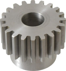 Boston Gear - 10 Pitch, 2" Pitch Diam, 20 Tooth Spur Gear - 1" Face Width, 3/4" Bore Diam, 1.62" Hub Diam, 14.5° Pressure Angle, Steel - Exact Tooling