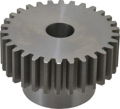 Boston Gear - 10 Pitch, 3" Pitch Diam, 30 Tooth Spur Gear - 1" Face Width, 3/4" Bore Diam, 2.02" Hub Diam, 14.5° Pressure Angle, Steel - Exact Tooling