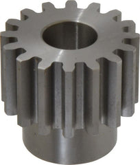Boston Gear - 8 Pitch, 2" Pitch Diam, 16 Tooth Spur Gear - 1-1/4" Face Width, 7/8" Bore Diam, 1.56" Hub Diam, 14.5° Pressure Angle, Steel - Exact Tooling
