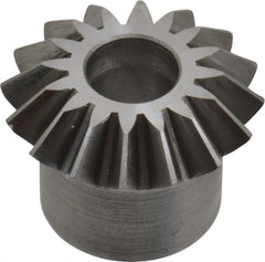 Boston Gear - 16 Pitch, 1" Pitch Diam, 16 Tooth Miter Gear - 0.23" Face Width, 3/8" Bore Diam, 3/4" Hub Diam, 20° Pressure Angle, Steel - Exact Tooling