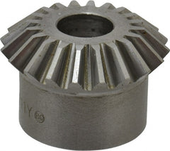 Boston Gear - 16 Pitch, 1-1/4" Pitch Diam, 20 Tooth Miter Gear - 0.28" Face Width, 7/16" Bore Diam, 1" Hub Diam, 20° Pressure Angle, Steel - Exact Tooling