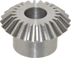 Boston Gear - 16 Pitch, 1-1/2" Pitch Diam, 24 Tooth Miter Gear - 0.32" Face Width, 1/2" Bore Diam, 1" Hub Diam, 20° Pressure Angle, Steel - Exact Tooling