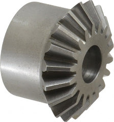 Boston Gear - 12 Pitch, 1-1/2" Pitch Diam, 18 Tooth Miter Gear - 0.33" Face Width, 1/2" Bore Diam, 1-1/4" Hub Diam, 20° Pressure Angle, Steel - Exact Tooling
