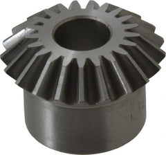 Boston Gear - 12 Pitch, 1-3/4" Pitch Diam, 21 Tooth Miter Gear - 0.4" Face Width, 5/8" Bore Diam, 1.38" Hub Diam, 20° Pressure Angle, Steel - Exact Tooling