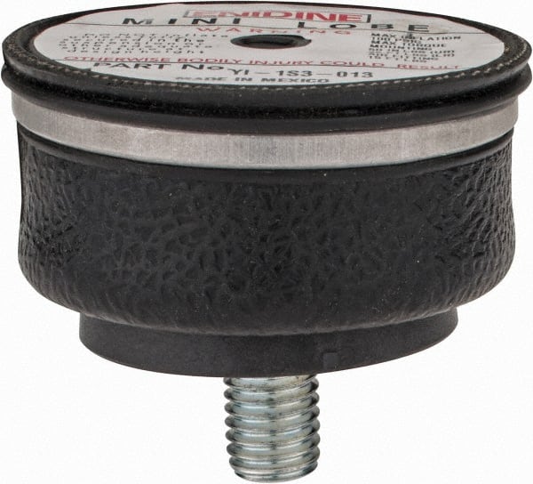 Value Collection - 100 psi Actuation: 140 Lb Ext, 620 Lb Compr, 5/16-18 & 5/8-11, 2.1" Stroke Len, Minisleeve Air Spring - 3.6" Extended Height, 1-1/2" Compressed Height, 3.6" Max OD at 100 psi, 90 to 600 Lb Capacity - Exact Tooling