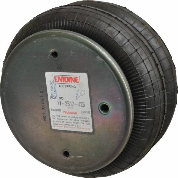 Value Collection - 100 psi Actuation: 2,905 Lb Ext, 9,480 Lb Compr, 3/8-16 & 3/8-16, 7.6" Stroke Len, Bellow Double Convolute Air Spring - 11.1" Extended Height, 3-1/2" Compressed Height, 13" Max OD at 100 psi, 915 to 7,205 Lb Capacity - Exact Tooling