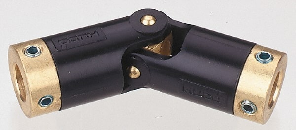 Value Collection - 3/8" Inside x 0.69" Outside Diam, Plastic Universal Joints with Brass Insert - 2.66" Long - Exact Tooling