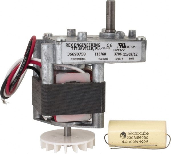 Made in USA - 115 Volt, 10 RPM, 340:1 Gear Ratio, CM Reversible Gearmotor - 50 Torque - Exact Tooling