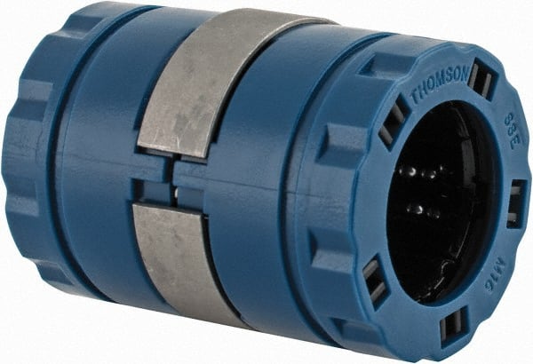 Thomson Industries - 16mm ID, 2,200 Lb Dynamic Load Capacity, Closed Linear Bearing - 26mm OD - Exact Tooling