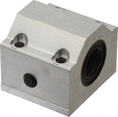 Thomson Industries - 20mm Inside Diam, 4,000 Lbs. Dynamic Capacity, Closed Single Pillow Block Linear Bearing - 50mm Overall Height x 60mm Overall Width, 32mm Btw Mount Hole Centers - Exact Tooling