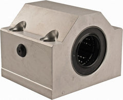 Thomson Industries - 25mm Inside Diam, 6,700 Lbs. Dynamic Capacity, Closed Single Pillow Block Linear Bearing - 60mm Overall Height x 78mm Overall Width, 40mm Btw Mount Hole Centers - Exact Tooling