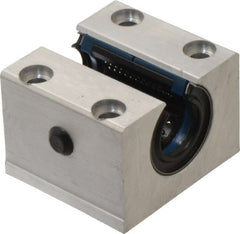 Thomson Industries - 20mm Inside Diam, 4,000 Lbs. Dynamic Capacity, Open Single Pillow Block Linear Bearing - 42mm Overall Height x 60" Overall Width, 32mm Btw Mount Hole Centers - Exact Tooling