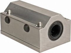 Thomson Industries - 16mm Inside Diam, 4,400 Lbs. Dynamic Capacity, Closed Twin Pillow Block Linear Bearing - 42mm Overall Height x 53mm Overall Width - Exact Tooling