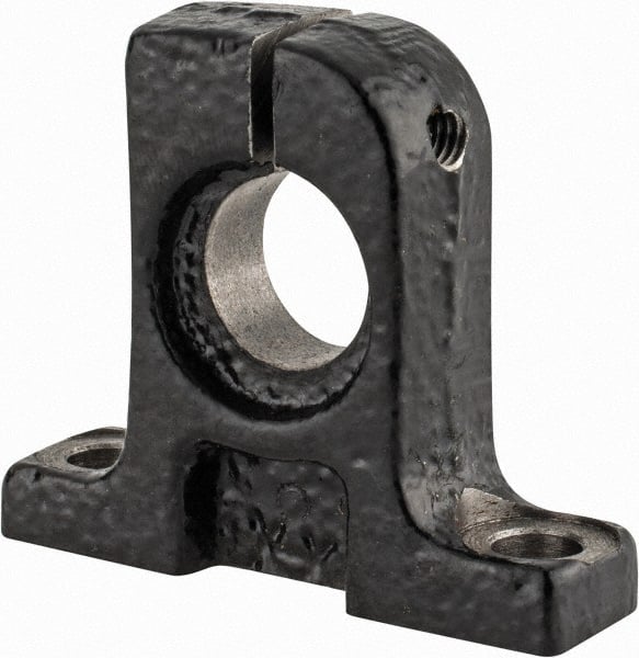 Thomson Industries - 12mm Diam, Malleable Iron Alloy Shaft Support - Plain Shafting - Exact Tooling