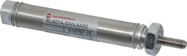 Norgren - 1" Stroke Single Acting Air Cylinder - 10-32 Port, 10-32 Rod Thread - Exact Tooling