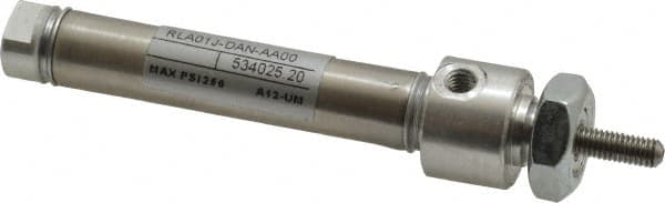 Norgren - 1-1/2" Stroke Double Acting Air Cylinder - 10-32 Port, 10-32 Rod Thread - Exact Tooling