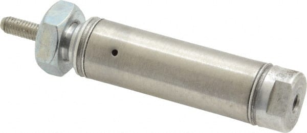 Norgren - 1/2" Stroke x 9/16" Bore Single Acting Air Cylinder - 10-32 Port, 10-32 Rod Thread - Exact Tooling