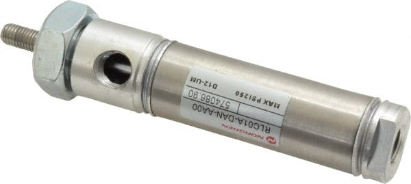 Norgren - 1" Stroke x 3/4" Bore Double Acting Air Cylinder - 1/8 Port, 1/4-28 Rod Thread - Exact Tooling